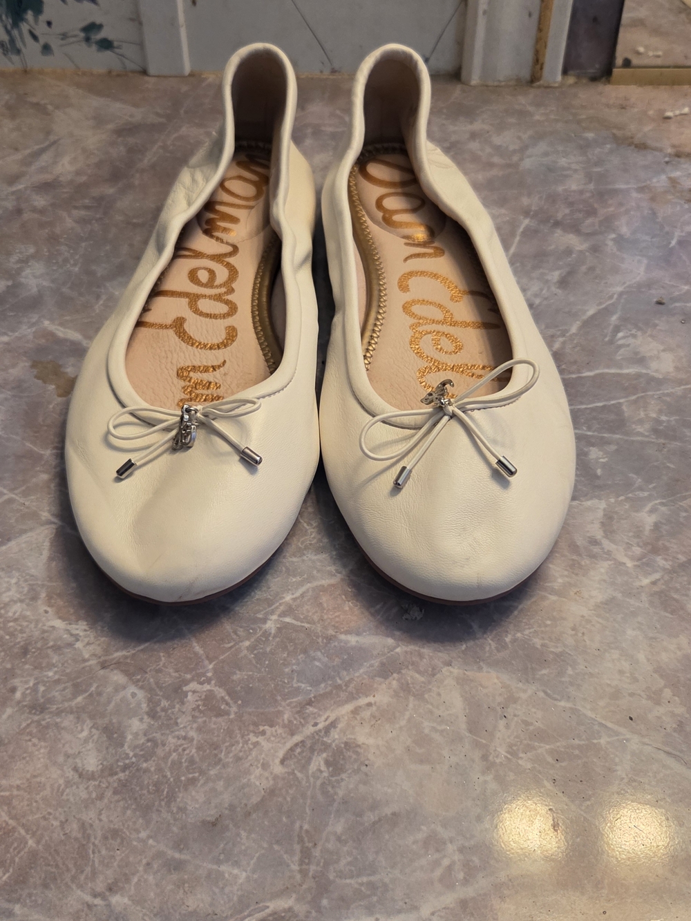 Sam Edelman Women’s White Ballet Flats - Classic Bow